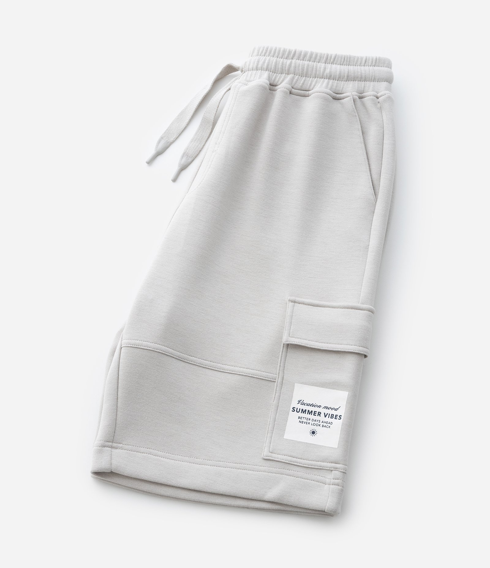 Bermuda Infantil em Moletom com Bolso Cargo - Tam 5 a 14 Anos Cinza 6