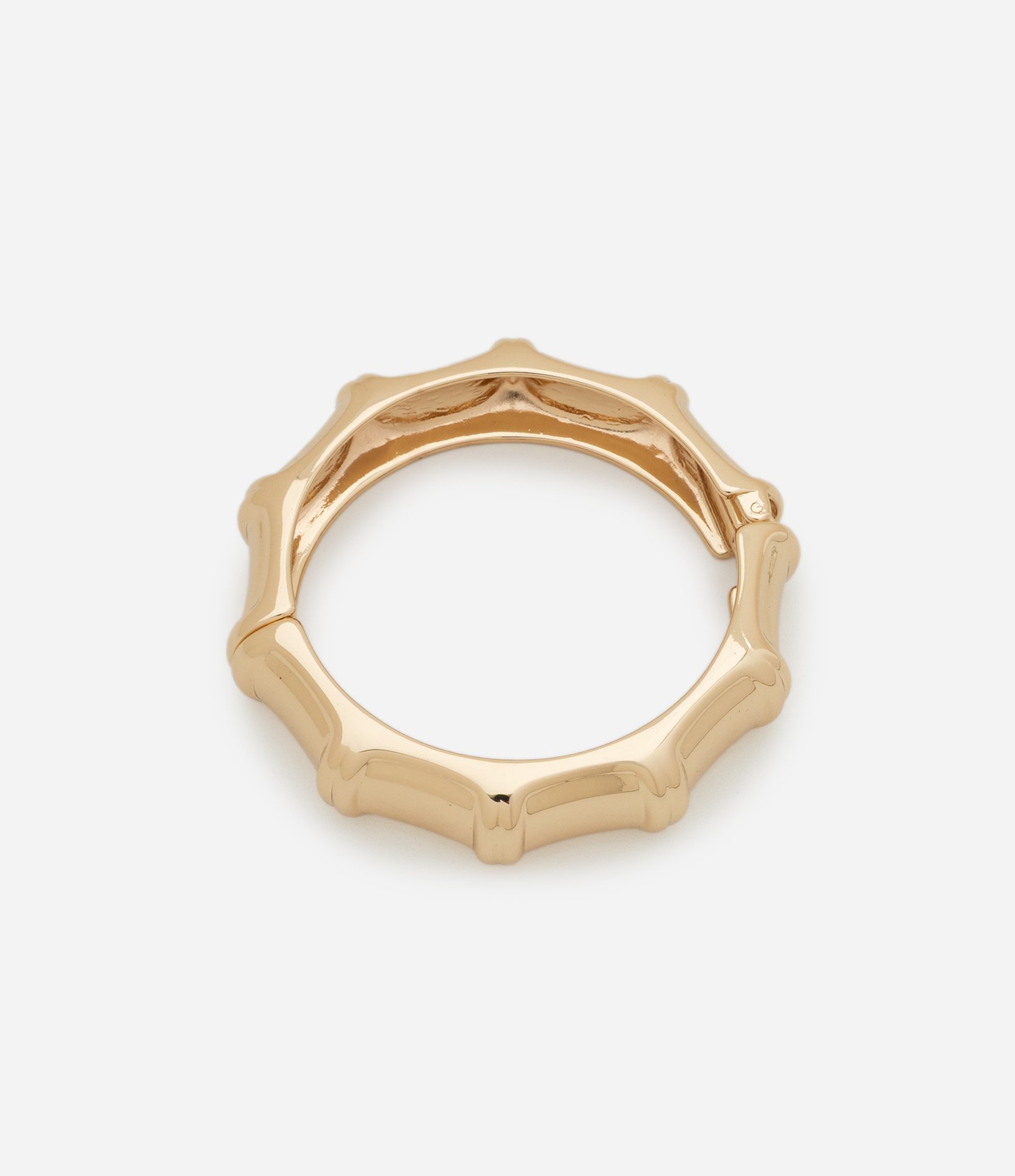 Bracelete em Metal com Formato Bambu Dourado 2