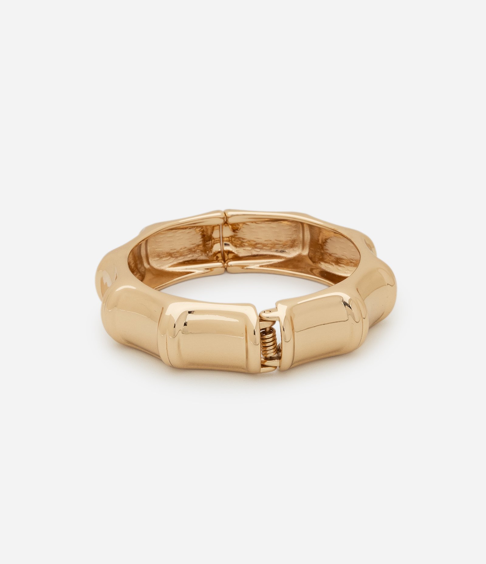 Bracelete em Metal com Formato Bambu Dourado 3