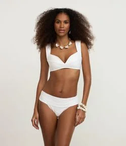 Biquíni Calcinha Pala Larga em Microfibra Texturizada