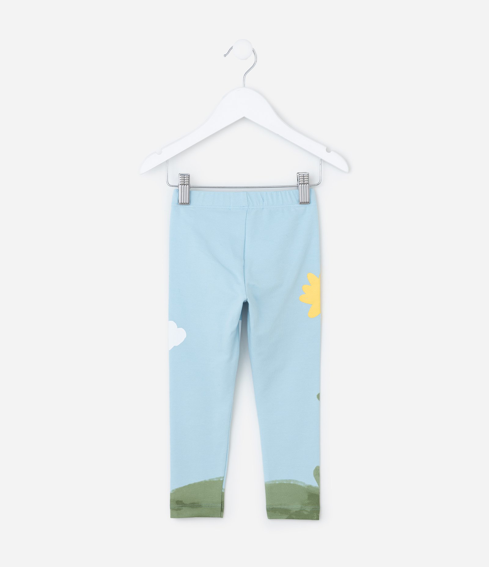 Calça Legging Infanitl em Cotton com Estampa da Natureza - Tam 1 A 6 Anos Azul 3