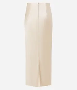 Saia New Midi em Cetim com Fenda