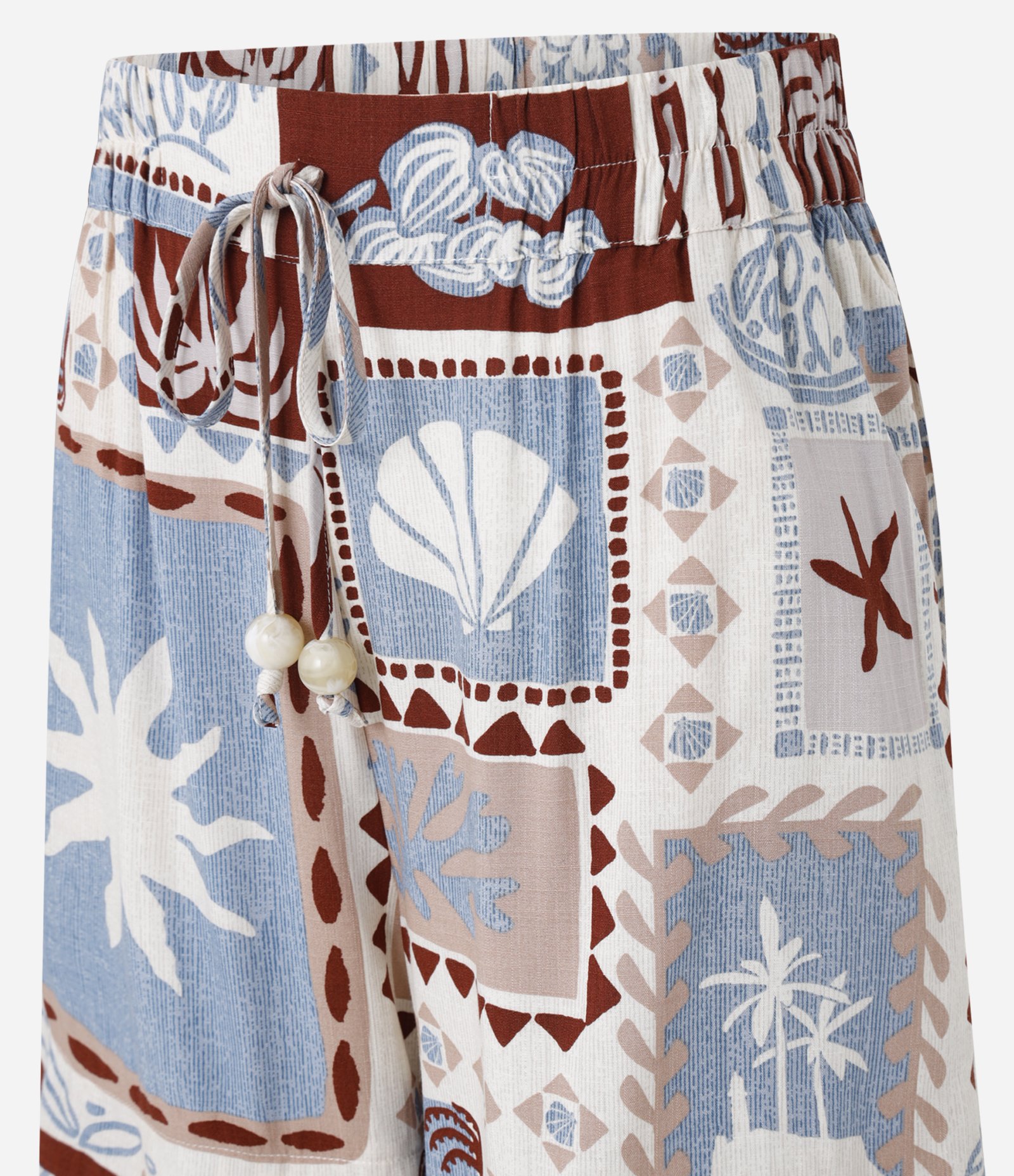 Short Cintura Alta em Viscose com Estampa Tropical Multicores 6