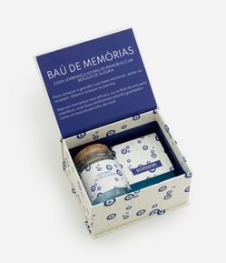 Baú de Memórias Olho Grego com Bloco de Notas e Potinho