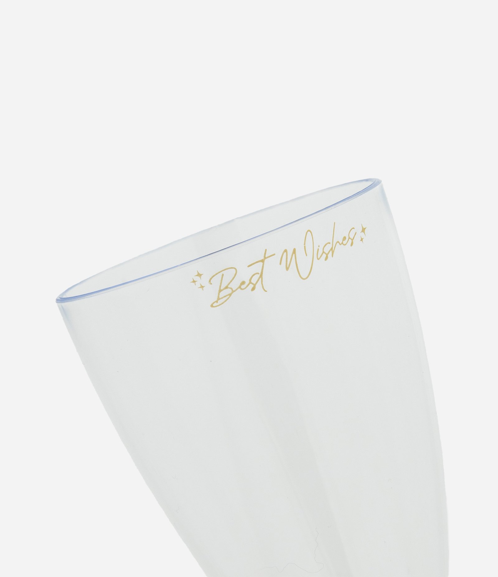 Kit 06 Taças e 01 Garrafa com Lettering Best Wishes Azul/Transparente 6