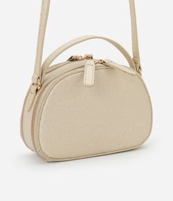 Bolsa Câmera Bag Transversal Pequena com Textura