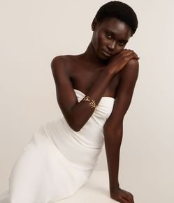 Bracelete com Mola em Formato de Coral