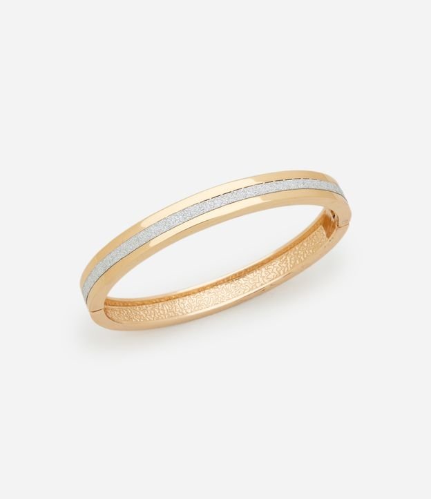 Bracelete com Mola e Detalhe Brilhante