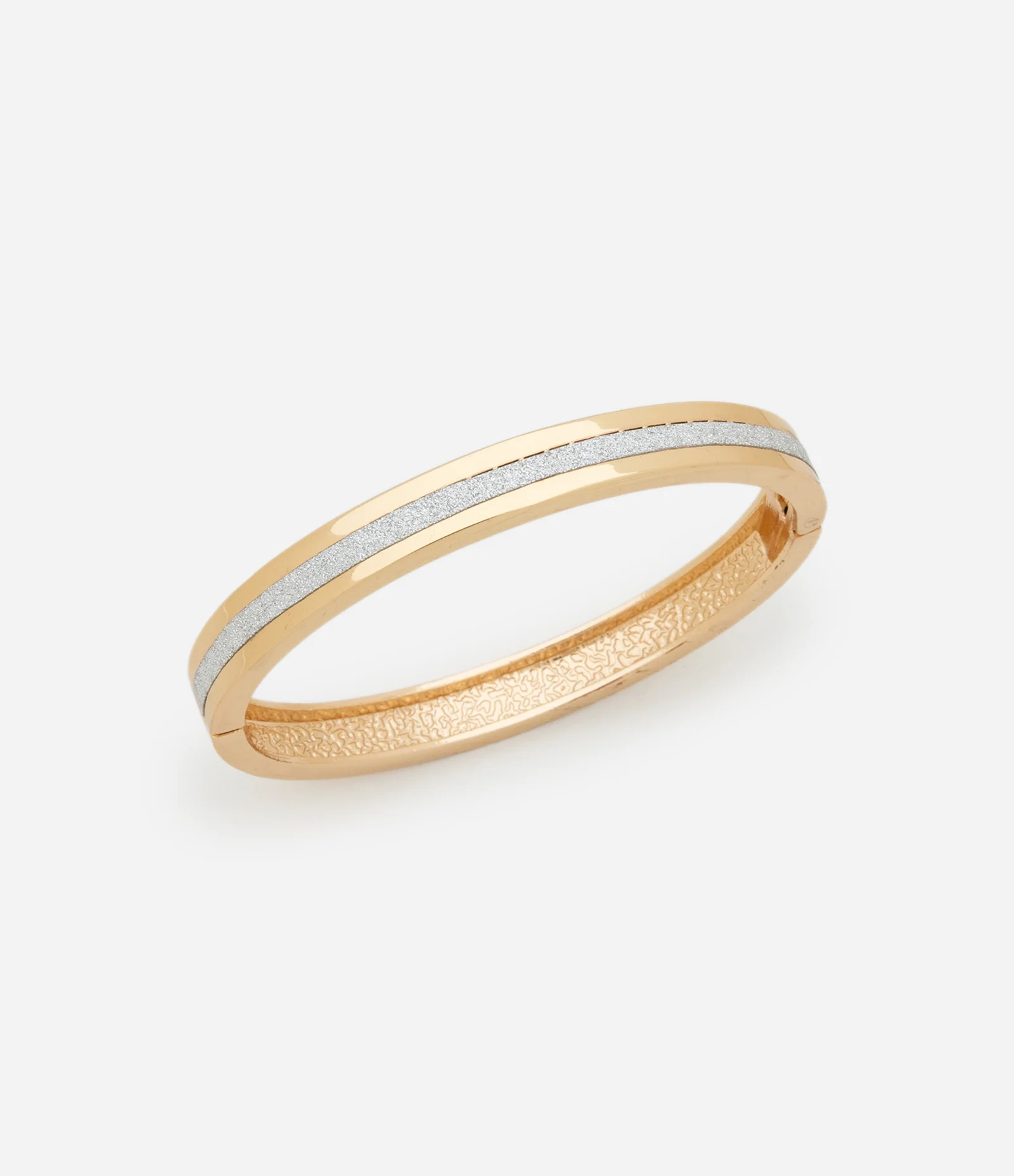 Bracelete com Mola e Detalhe Brilhante Dourado 1