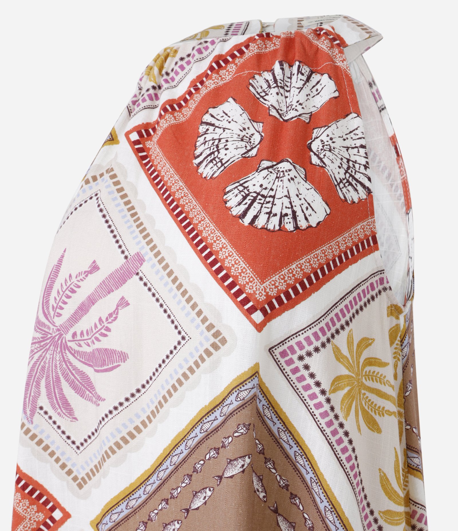 Vestido Evasê Midi em Viscolinho com Estampa Tropical Multicores 8