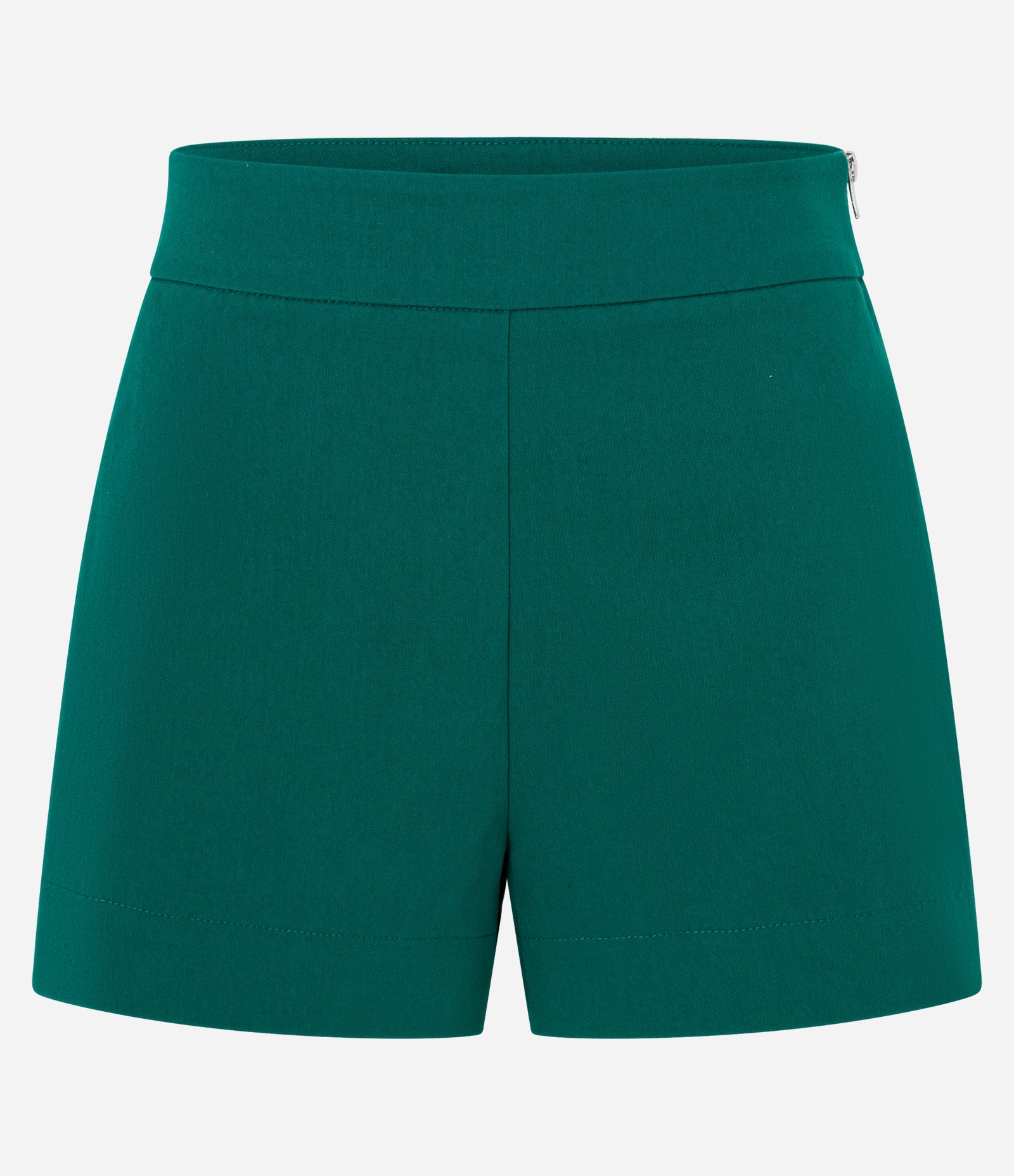 Short em Bengaline com Zíper Tratorado na Lateral Verde 5