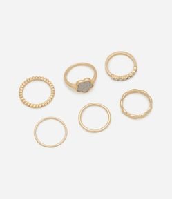 Kit 06 Anéis Diversos