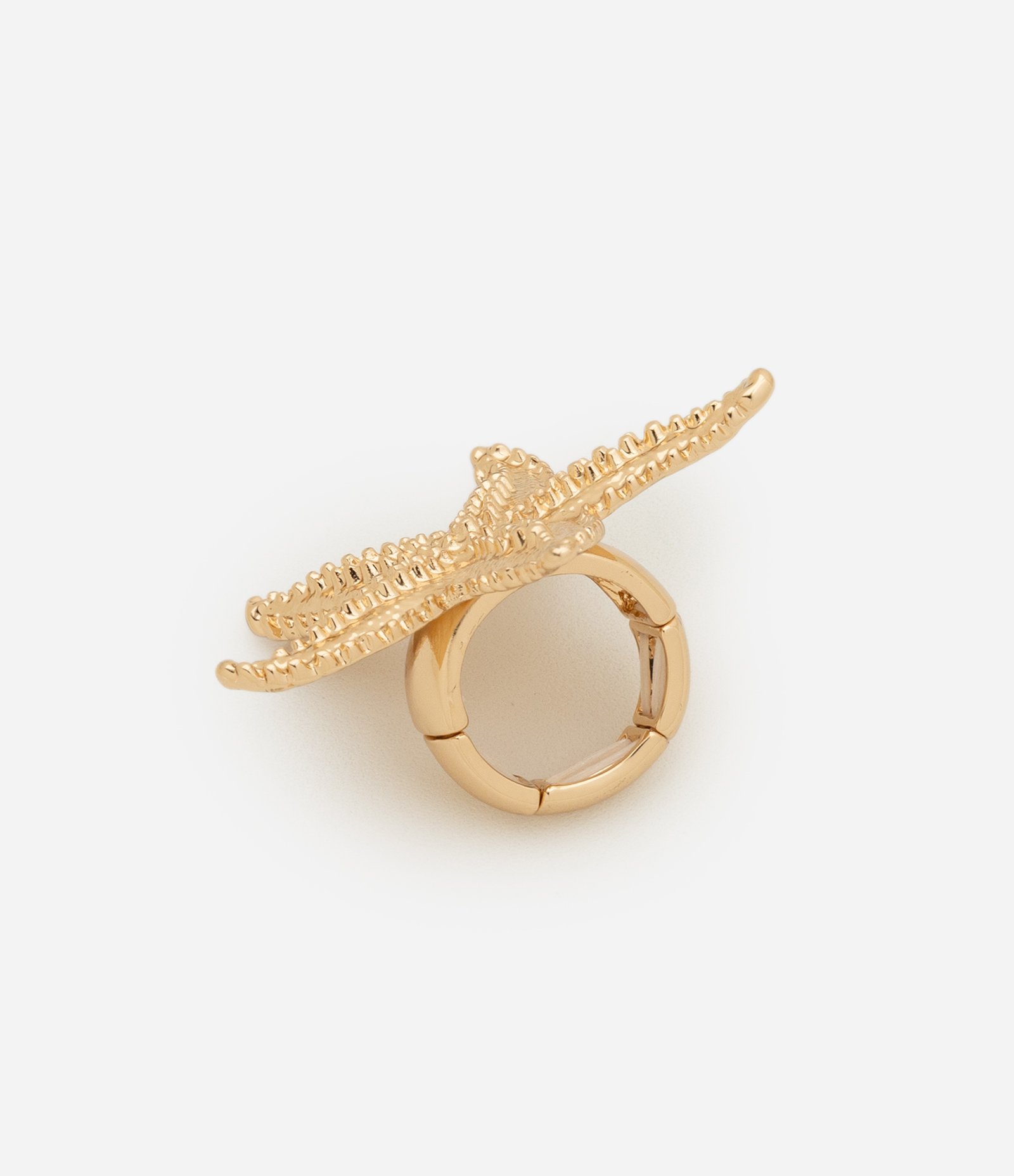 Maxi Anel com Forma de Estrela do Mar Dourado 3