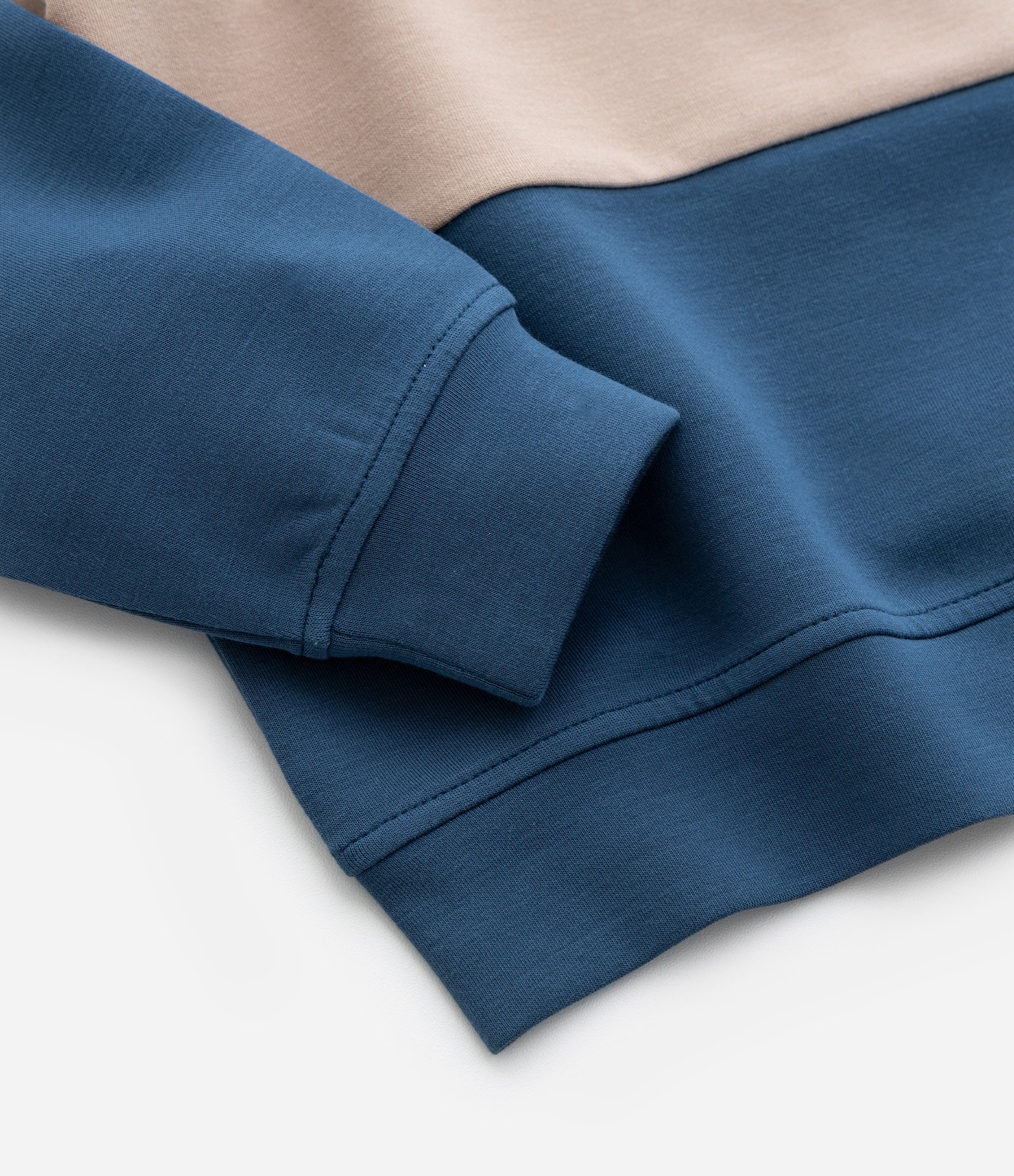 Blusao Infantil em Modal com Estampa Bloco de Cor e Bordado - Tam 1 a 6 Anos Azul Escuro/Marrom/Azul Claro 4