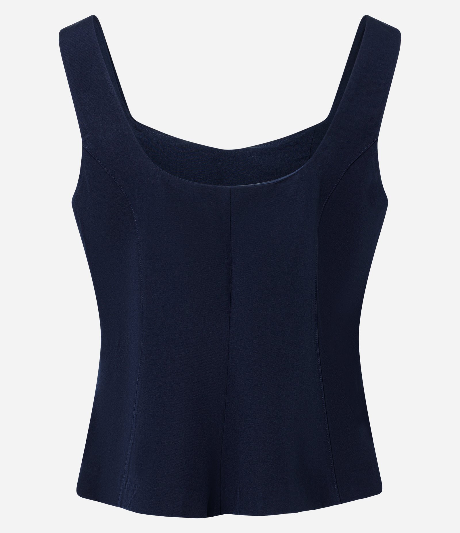 Blusa Alfaiatada com Decote Quadrado e Alça Larga Azul 6