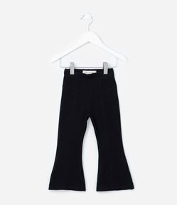 Calça Flare Infantil em Ribana com Recortes - Tam 1 a 6 Anos