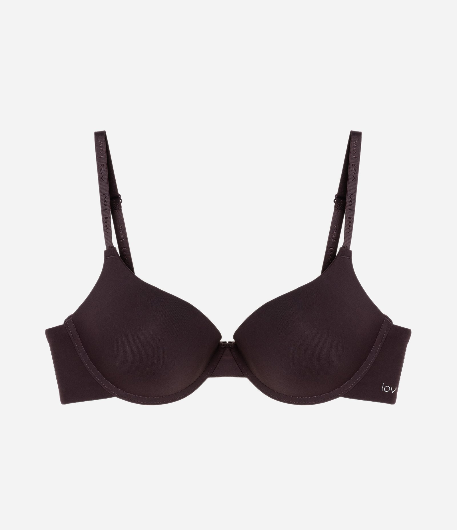 Sutiã Push Up em Microfibra Básico Marrom Escuro 5