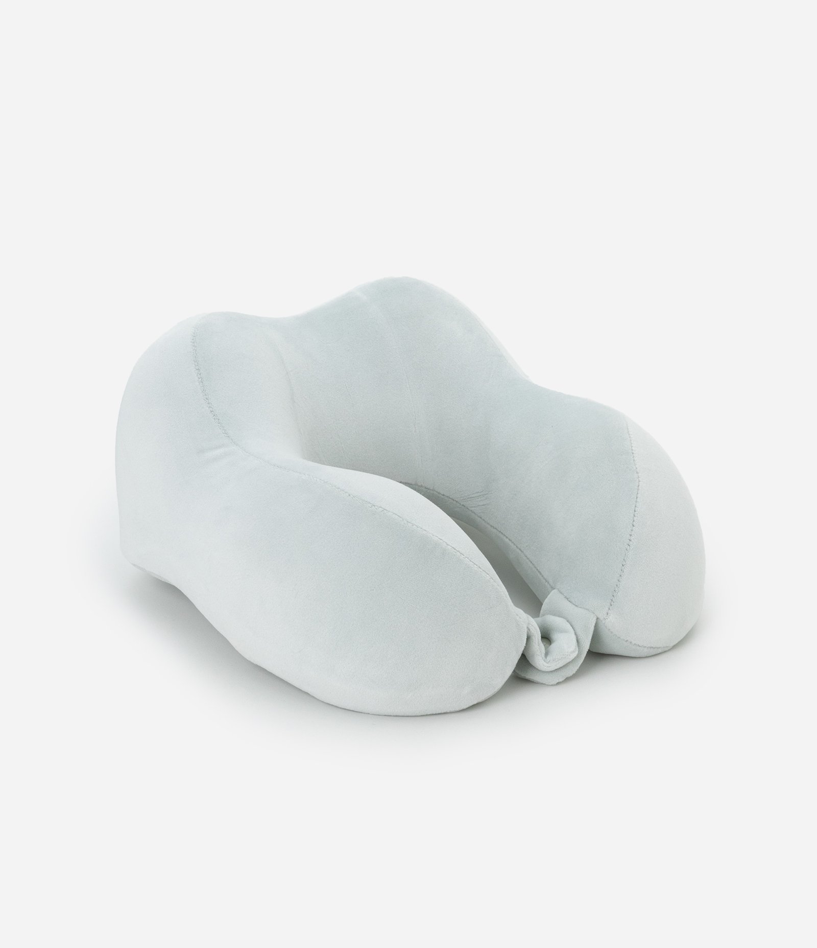 Travesseiro de Viagem em Veludo Azul Acinzentado 1