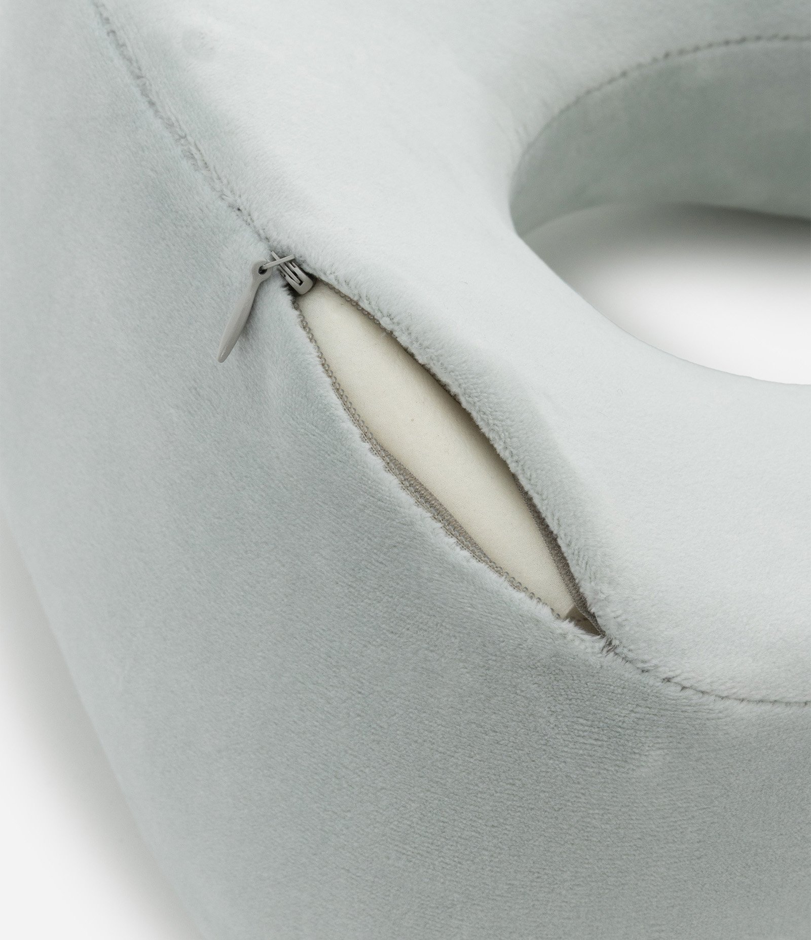 Travesseiro de Viagem em Veludo Azul Acinzentado 3