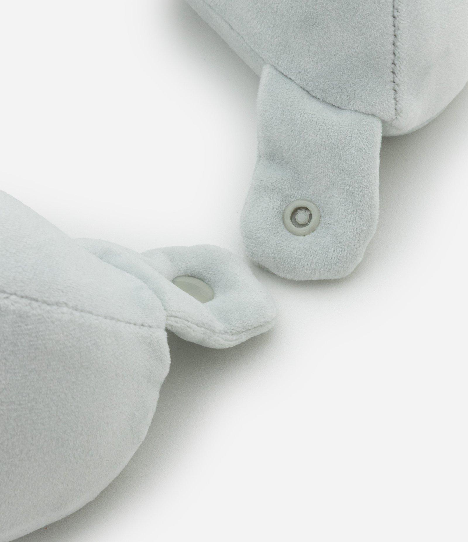 Travesseiro de Viagem em Veludo Azul Acinzentado 4