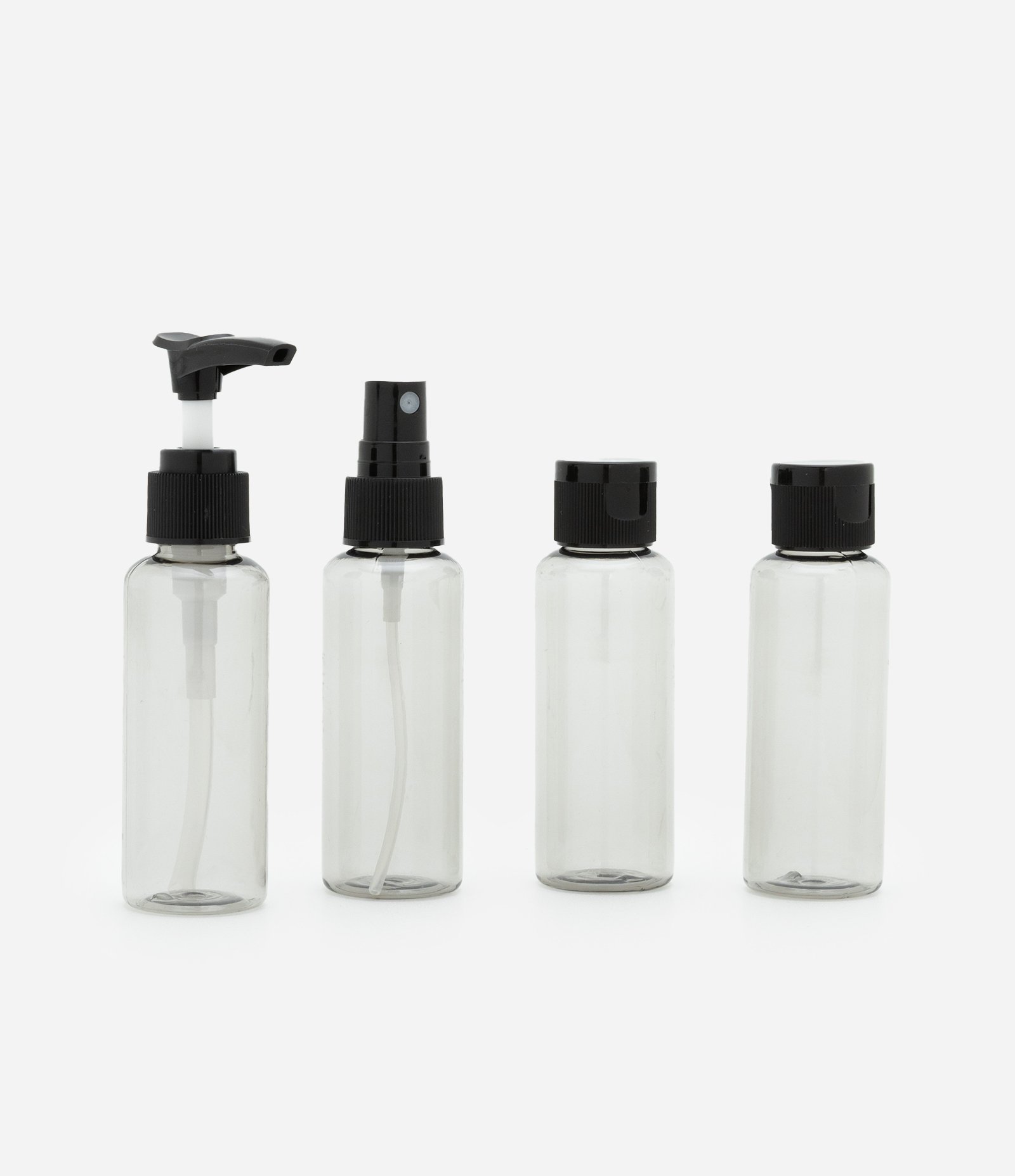 Kit Viagem com Nécessaire e Frascos para Produtos Preto 3