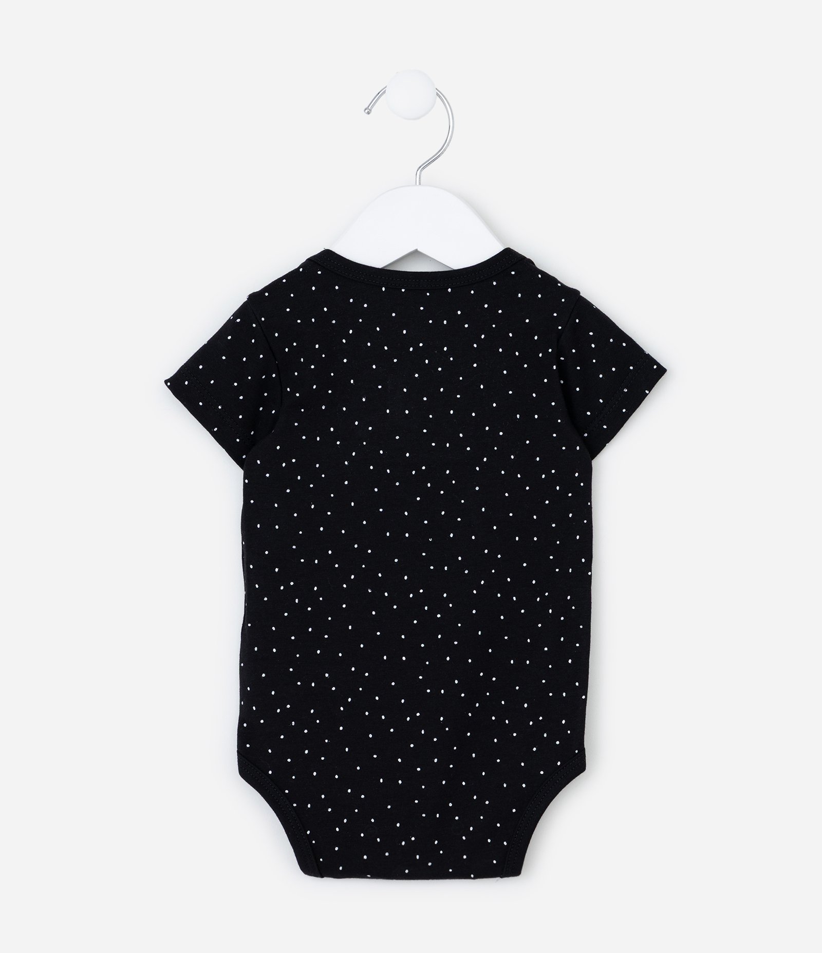 Body Infantil com Estampa Gatinha em Poá - Tam 0 a 24 meses Preto 3