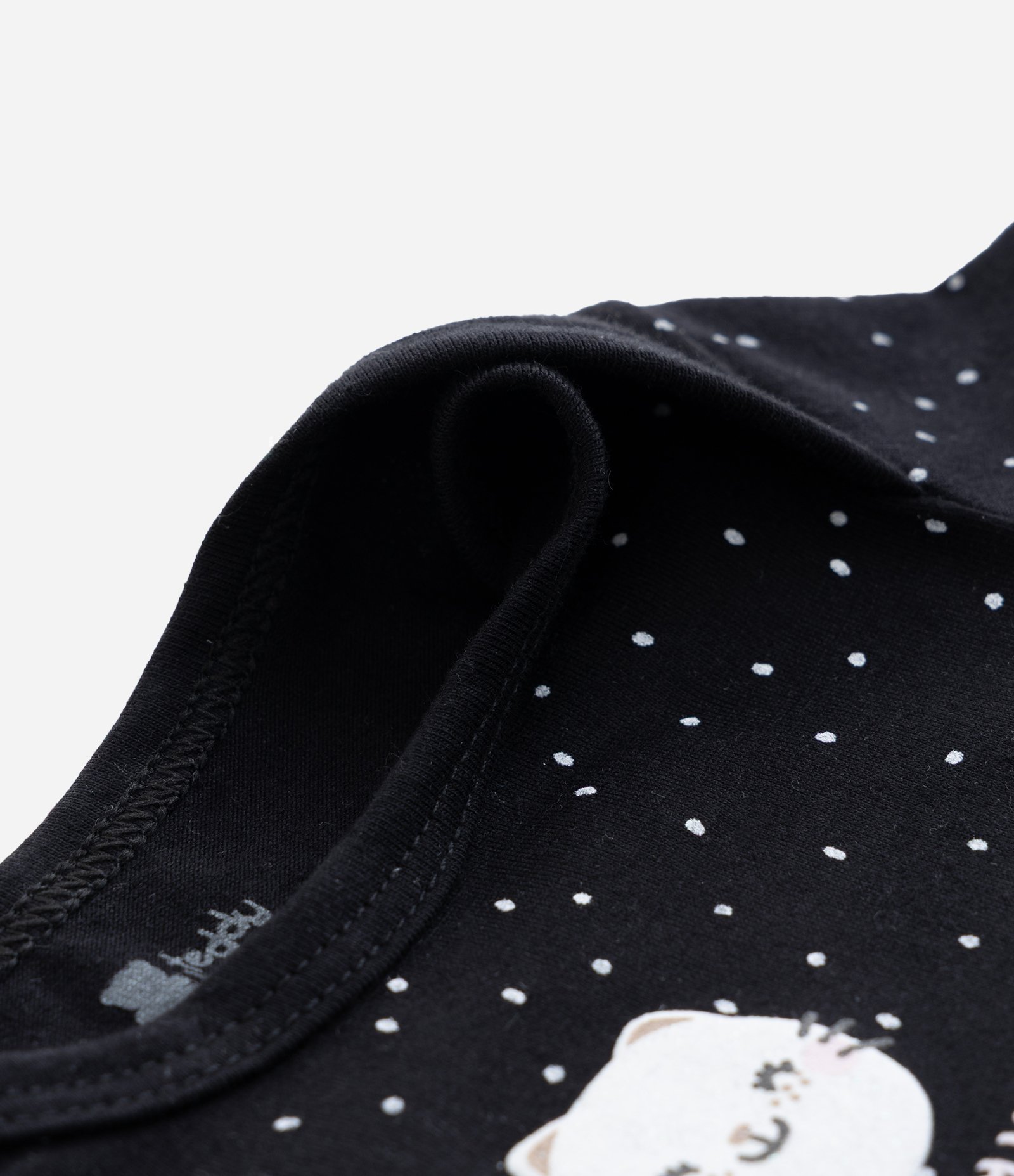 Body Infantil com Estampa Gatinha em Poá - Tam 0 a 24 meses Preto 6