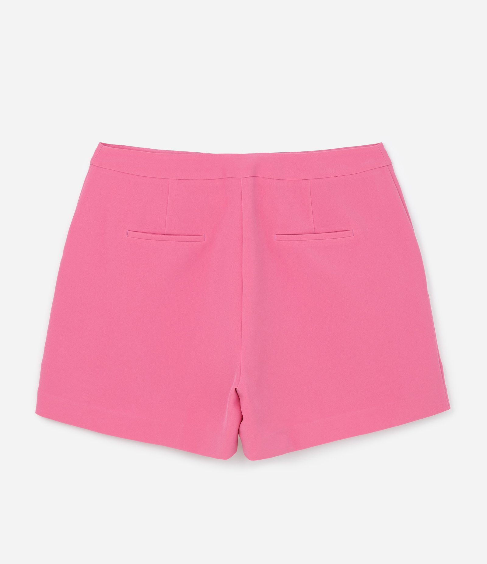 Bermuda em Crepe com Detalhe de Botões nos Bolsos Curve & Plus Size Rosa 5