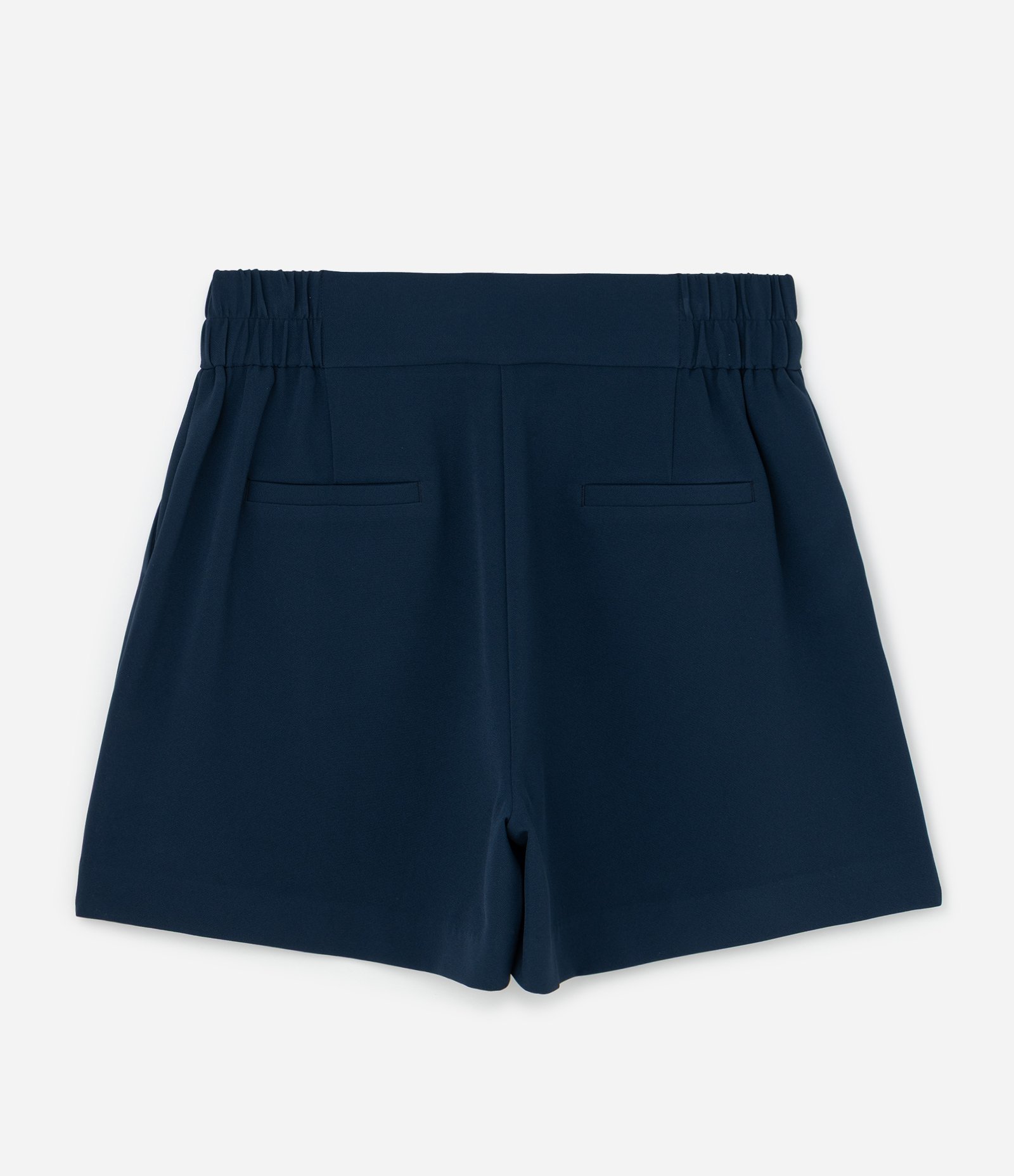 Short Alfaiataria com Elástico e Dois Botões no Cós Curve & Plus Size Azul Marinho 6