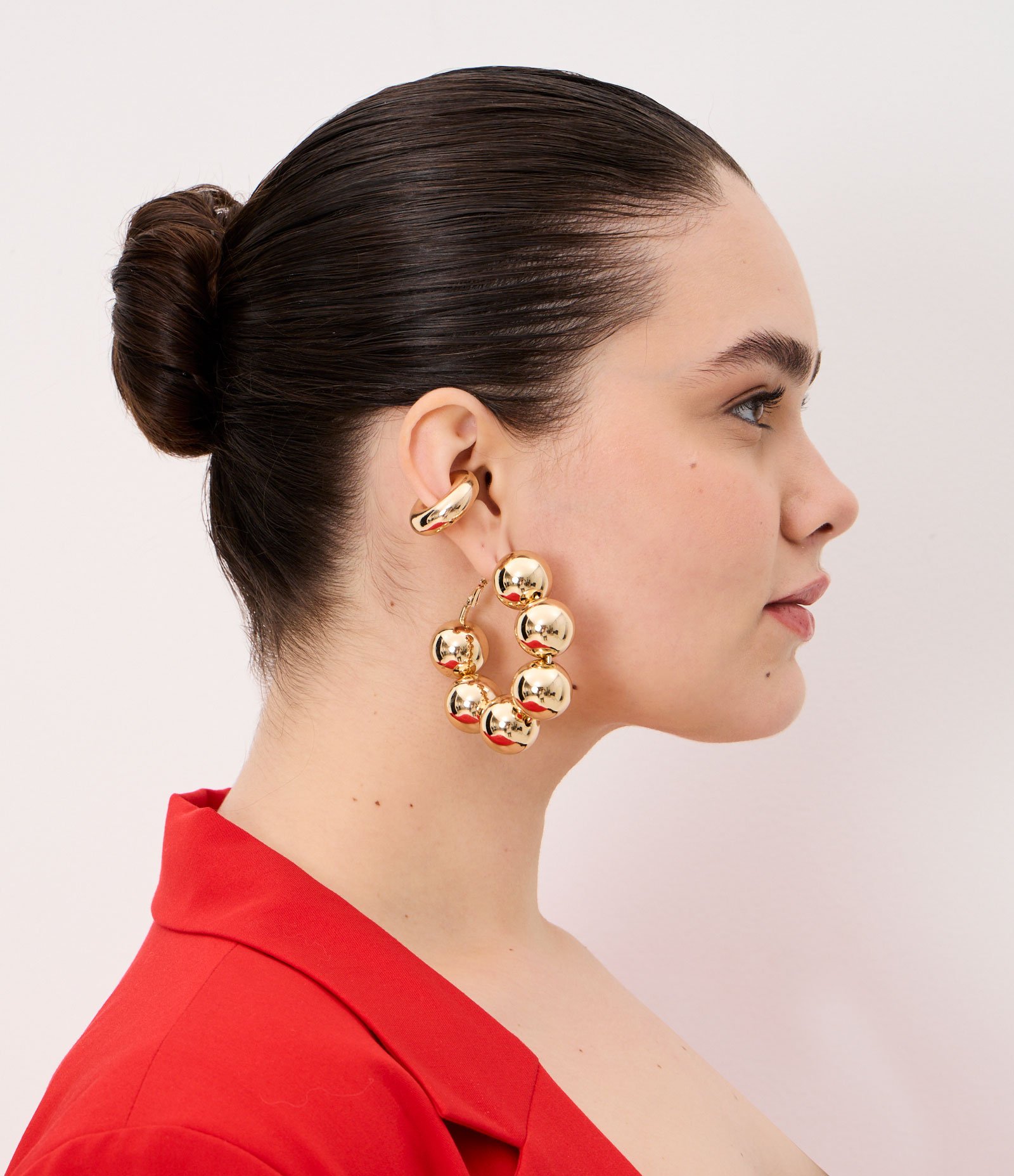 Blazer Alongado em Crepe Manga Puxadinha Curve & Plus Size Vermelho 4