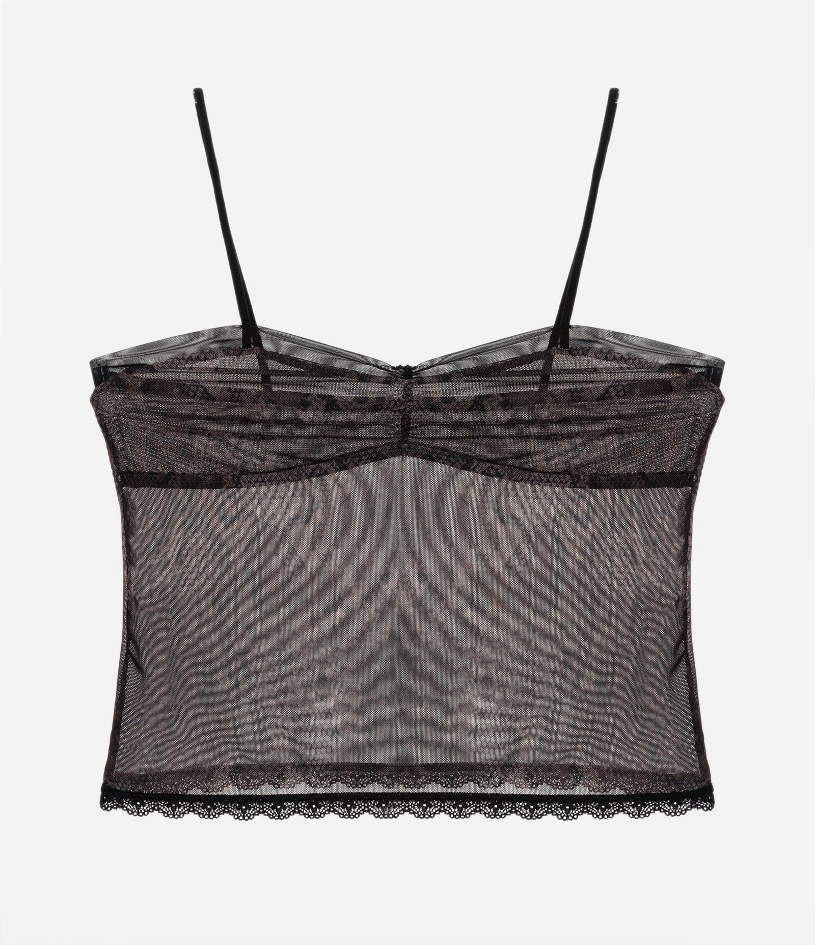 Camisete sem Bojo em Tule com Estampa Animal Print Cobra Marrom 5