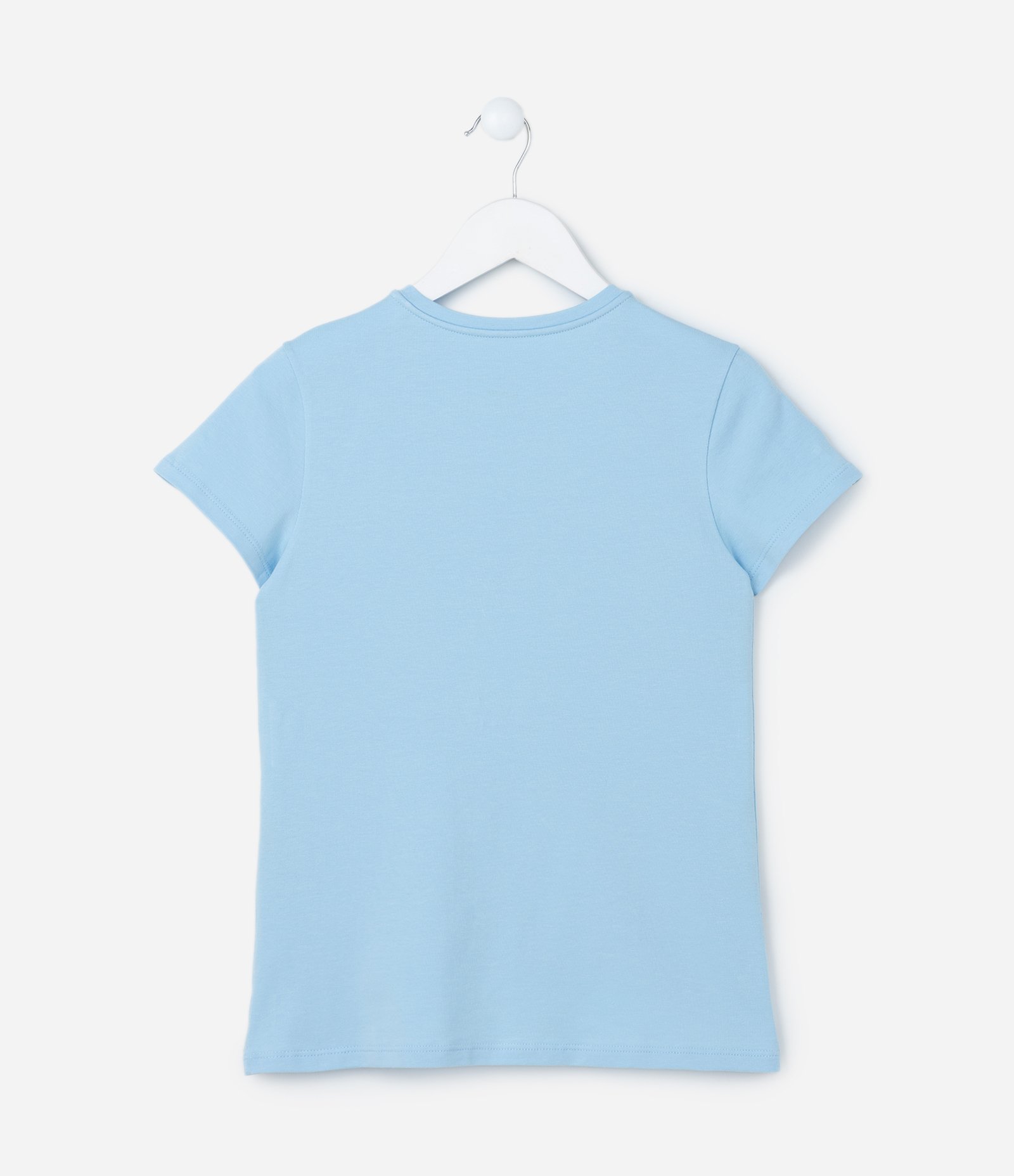 Camiseta Básica Infantil - Tam 5 a 14 anos Azul 3