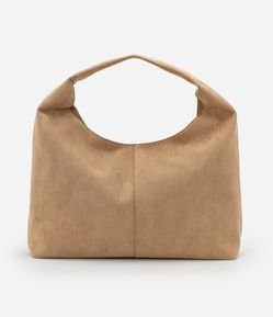 Bolsa Hobo Grande em Suede e Alça de Ombro