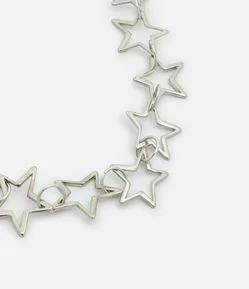 Colar em Metal de Estrelas com Mosquetão