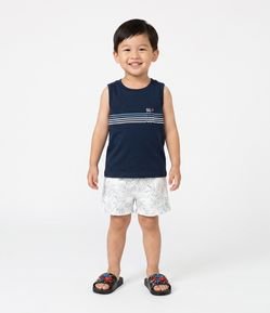 Regata Infantil com Estampa de Listras - Tam 1 a 6 Anos