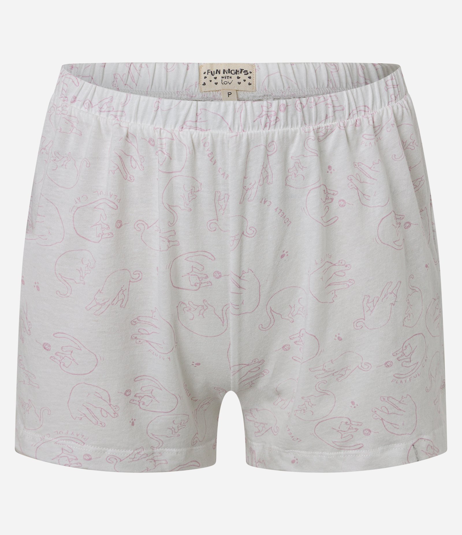 Pijama Short Doll em Algodão com Estampa Lovely e Gatinhos Rosa 4