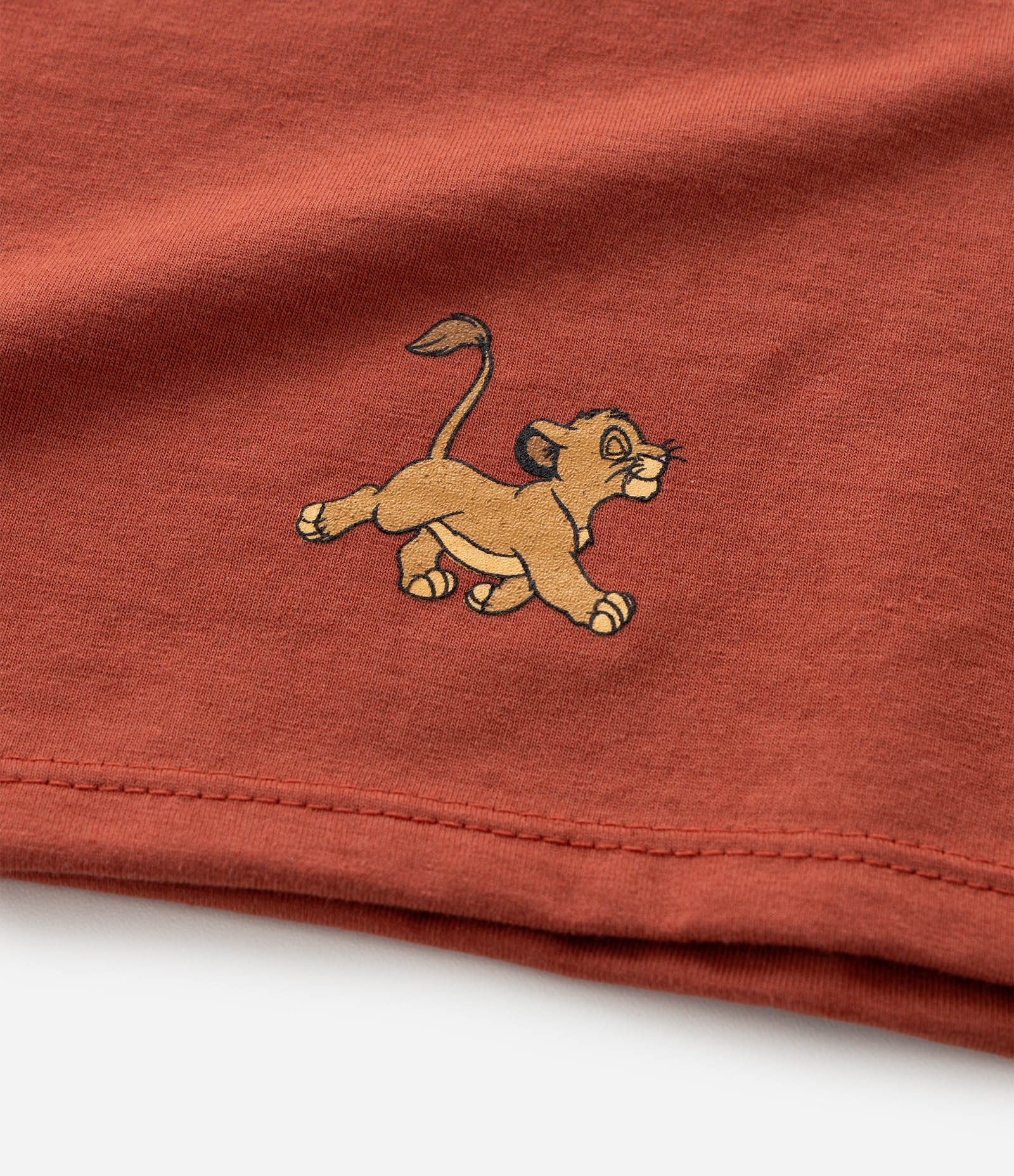 Camiseta Relaxed Infantil Estampa Rei Leão - Tam 2 a 6 Anos Marrom 4