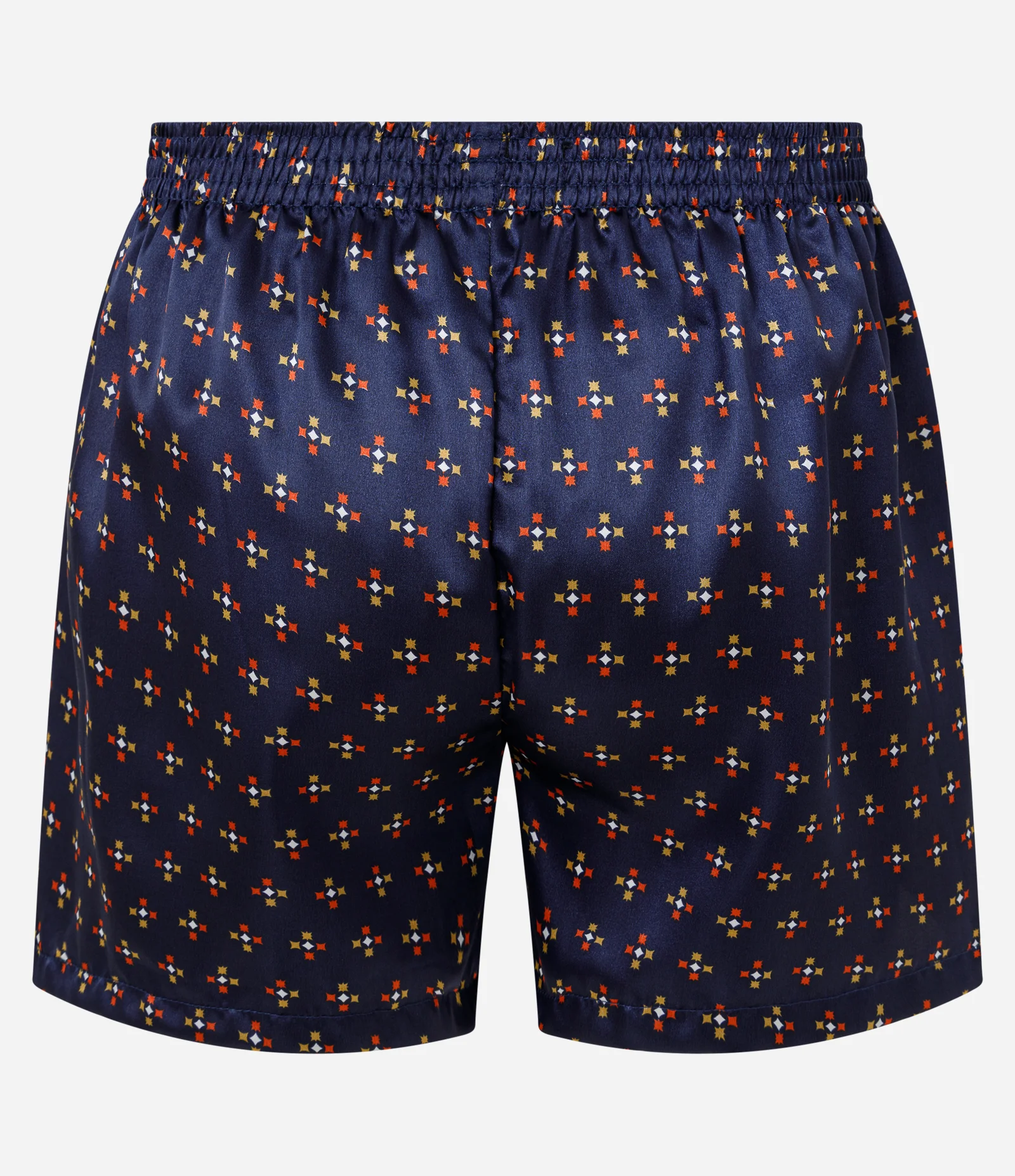 Cueca Samba Canção em Cetim Estampada Azul 2