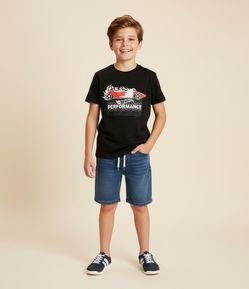 Camiseta Infantil com Estampa Hot Wheels Interativa em Paetê - Tam 4 a 10 anos