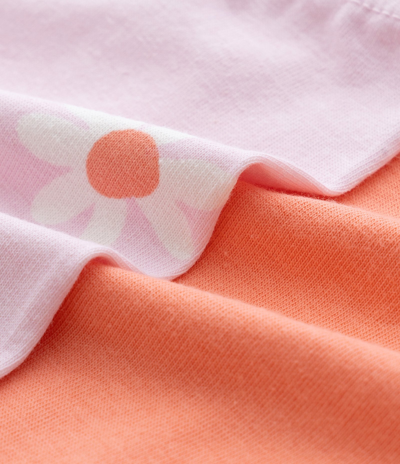 Kit 02 Bermudas Ciclista Infantis com Estampa Margaridas - Tam 1 a 6 Anos Laranja/Rosa 3