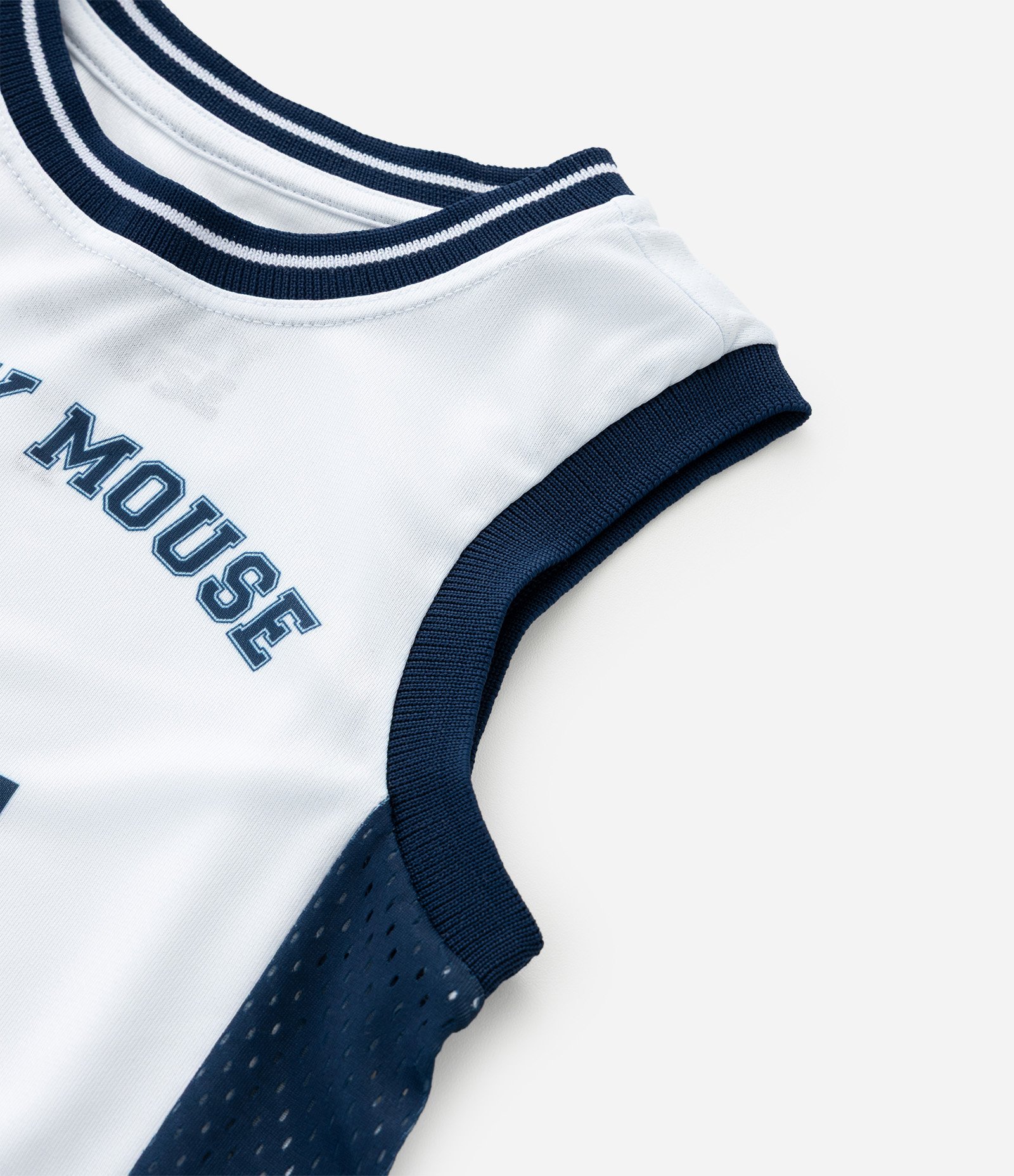 Regata Infantil de Basquete em Microfibra Mickey Mouse - Tam 1 a 6 Anos Branco 5