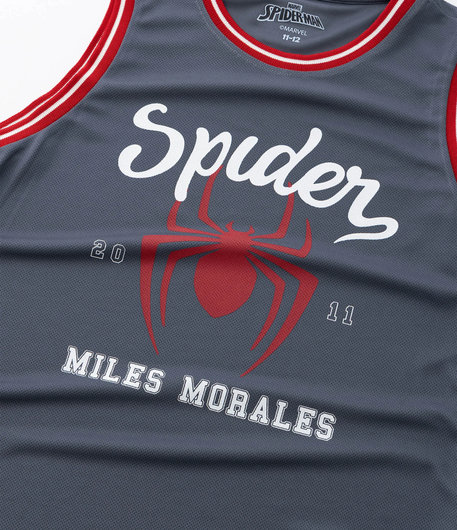 Regata Infantil de Basquete em Microfibra Basquete  Spider Man - Tam 5 a 14 Anos Cinza 6