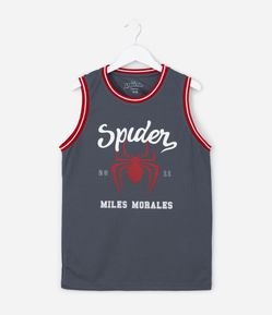 Regata Infantil de Basquete em Microfibra Basquete  Spider Man - Tam 5 a 14 Anos