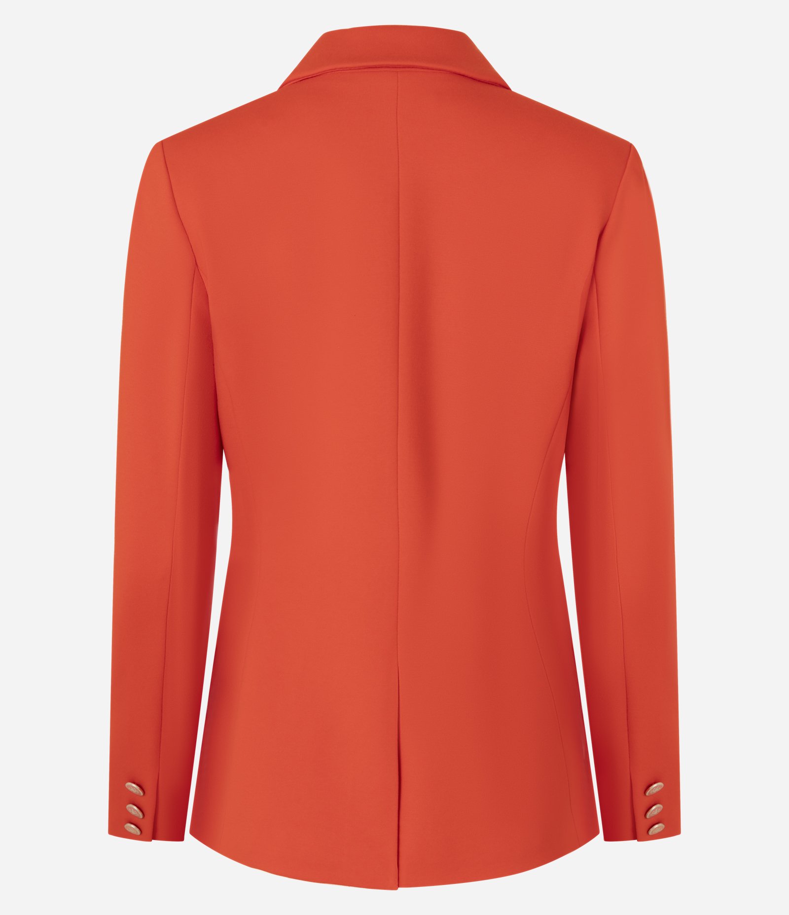 Blazer Alfaiatado em Ponto Roma com Botões Brasão Laranja 2