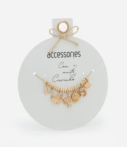 Colar Curto com Pingentes Fundo do Mar