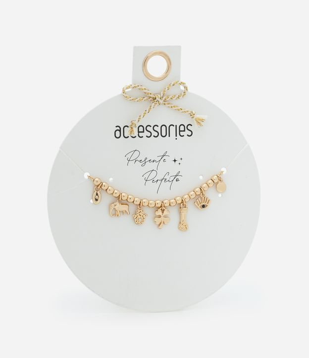 Colar Curto com Pingentes Místicos