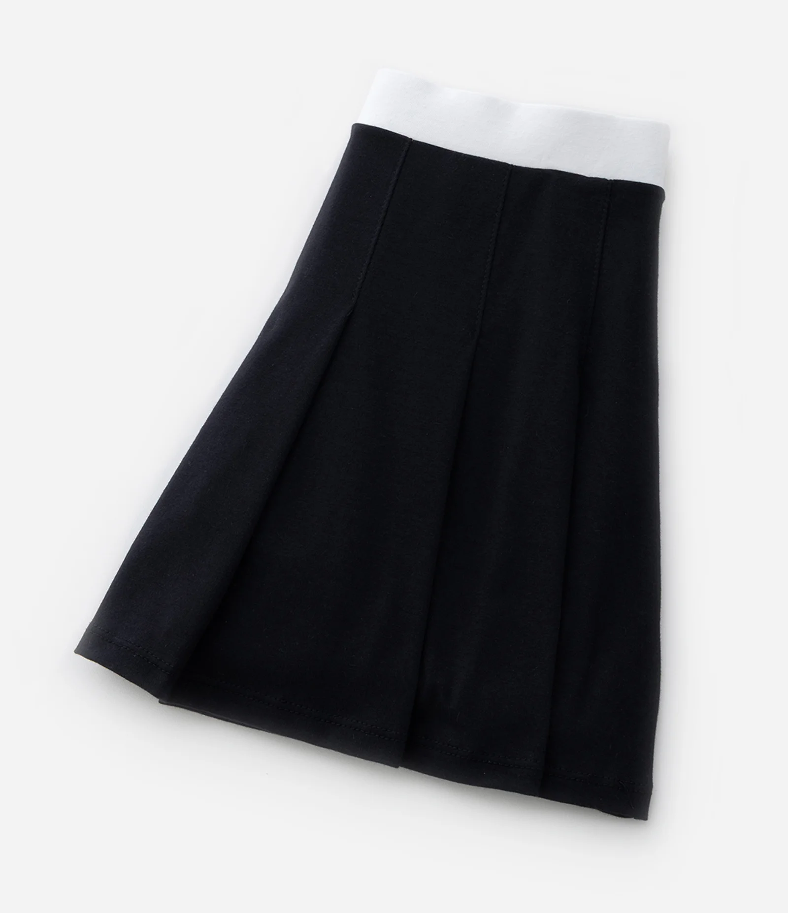 Saia Infantil com Pregas e Cós Contrastante - Tam 5 a 14 Anos Preto 7