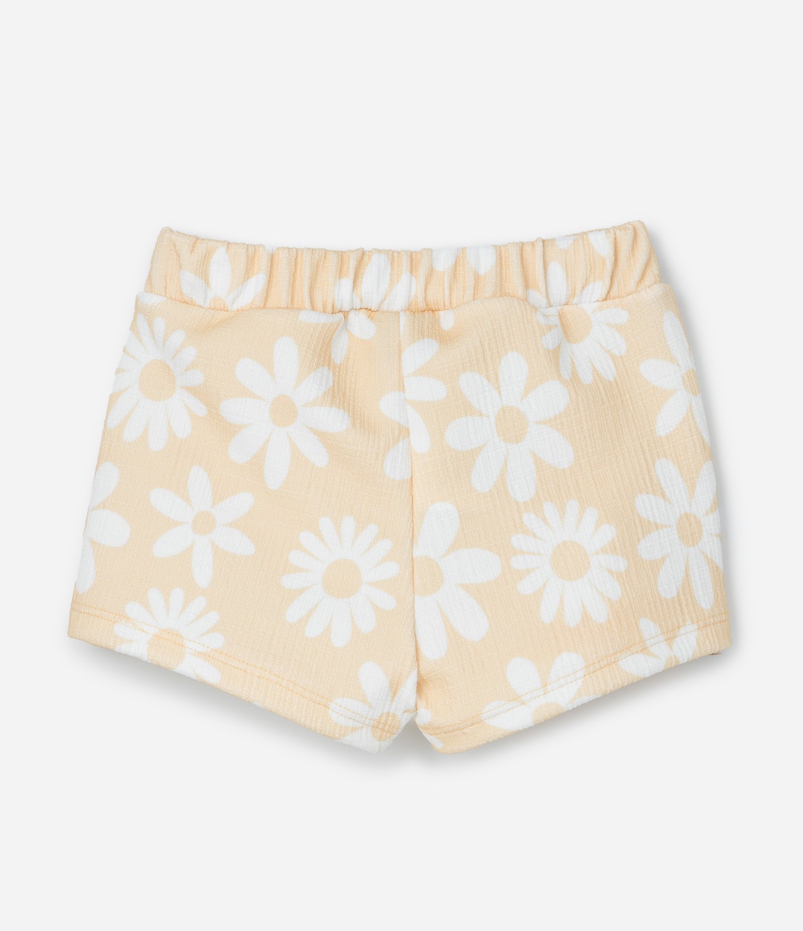 Conjunto Infantil com Body e Short Saia Estampado Floral - Tam 0 a 18 meses Branco/Laranja Claro 6