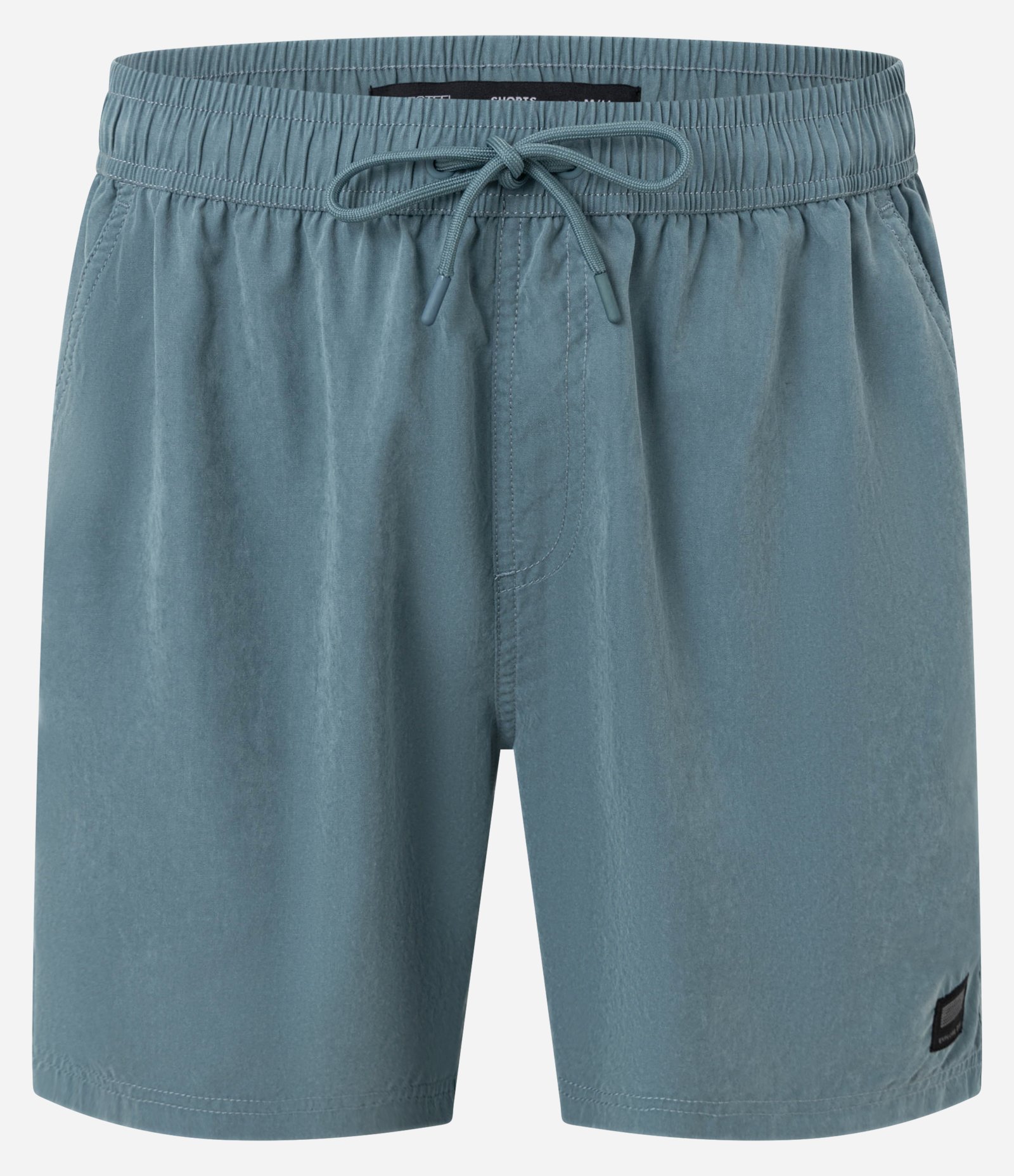 Bermuda com Amarração e Etiqueta Emborrachada Azul 5