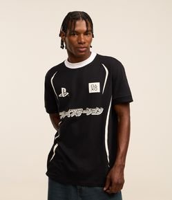 Camiseta Comfort em Algodão com Estampa Play Station